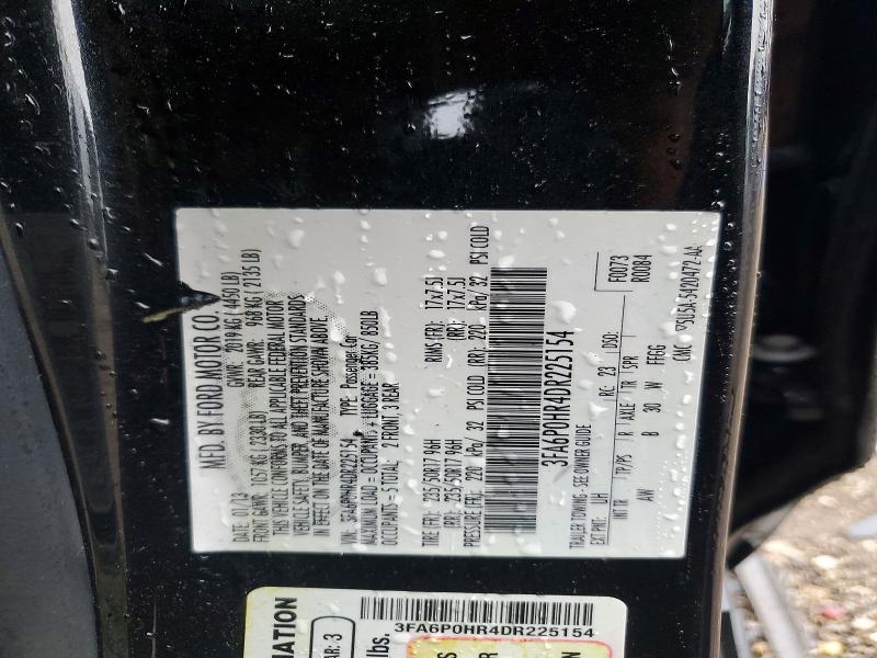 Aukcja sprzedaży 2013 Ford Fusion, vin: 3FA6P0HR4DR225154, numer aukcji: 54120276