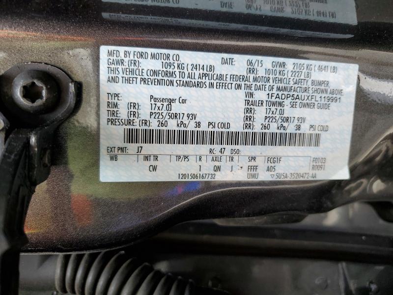 2015 Ford C-max მანქანა იყიდება აუქციონზე, vin: 1FADP5AUXFL119991, აუქციონის ნომერი: 53452456