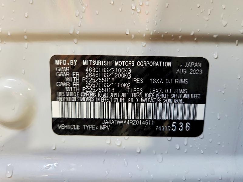 Продажа на аукционе авто 2024 Mitsubishi Eclipse Cross, vin: JA4ATWAA4RZ014511, номер лота: 54667226