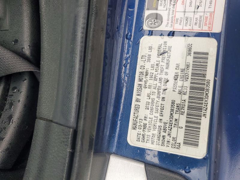 Продажа на аукционе авто 2013 Nissan 370z, vin: JN1AZ4EH3DM383580, номер лота: 54799866