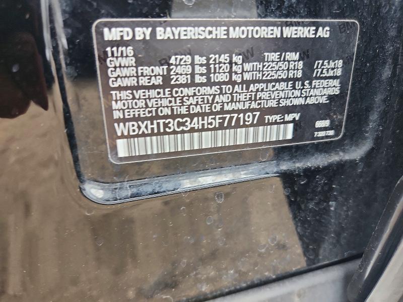 54075416 :رقم المزاد ، WBXHT3C34H5F77197 vin ، 2017 Bmw X1 مزاد بيع