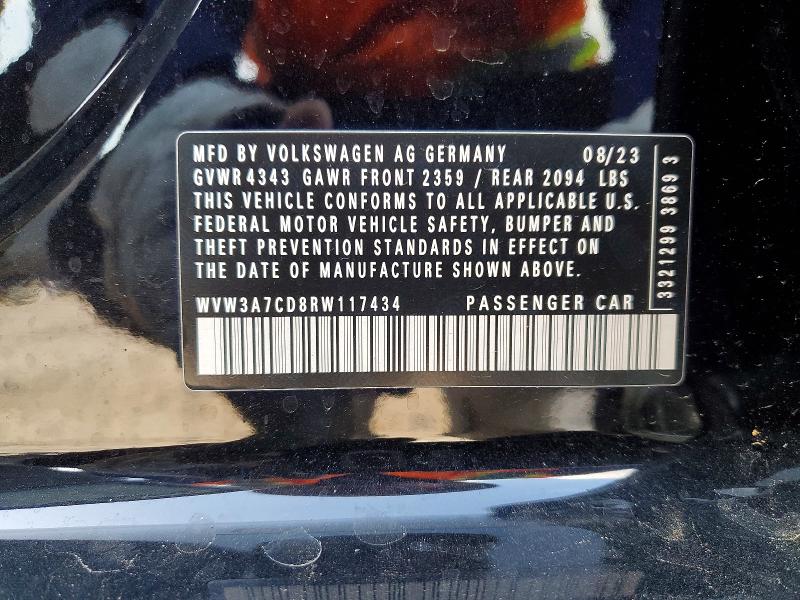 Продаж на аукціоні авто 2024 Volkswagen Gti, vin: WVW3A7CD8RW117434, номер лоту: 54418316