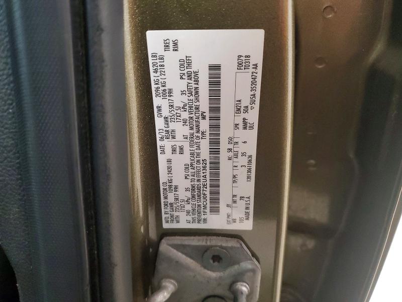 52413886 :رقم المزاد ، 1FMCU0F72EUA13625 vin ، 2014 Ford Escape مزاد بيع