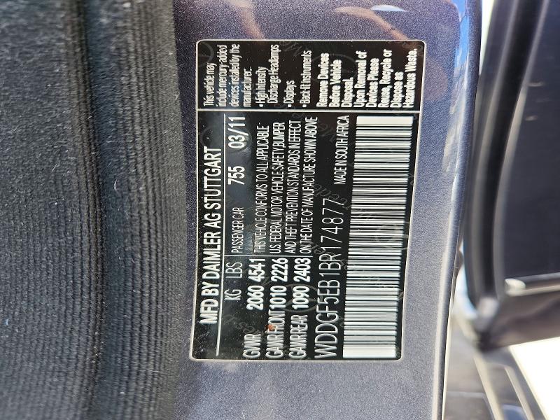 Продаж на аукціоні авто 2011 Mercedes-benz C, vin: WDDGF5EB1BR174877, номер лоту: 55399886