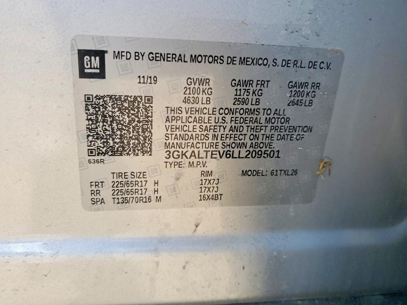 Продаж на аукціоні авто 2020 Gmc Terrain, vin: 3GKALTEV6LL209501, номер лоту: 53235956