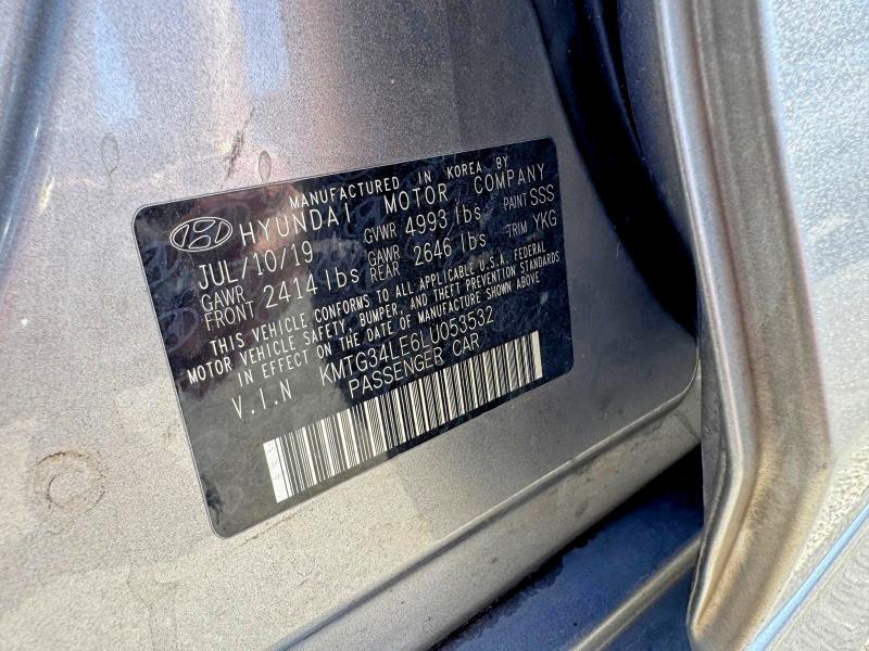 55992696 :رقم المزاد ، KMTG34LE6LU053532 vin ، 2020 Genesis G70 مزاد بيع