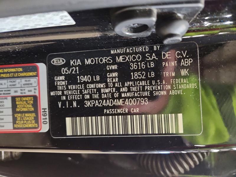 Aukcja sprzedaży 2021 Kia Rio, vin: 3KPA24AD4ME400793, numer aukcji: 52151416