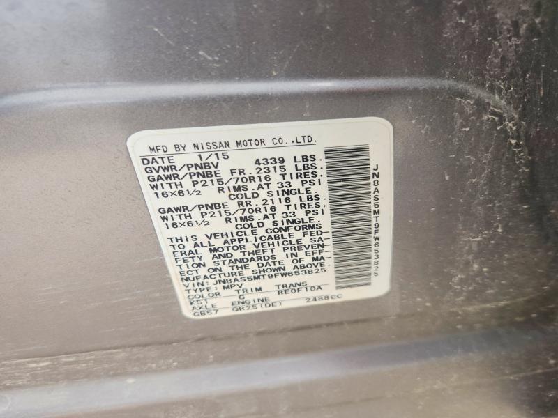 Продажа на аукционе авто 2015 Nissan Rogue Select, vin: JN8AS5MT9FW653825, номер лота: 53203006
