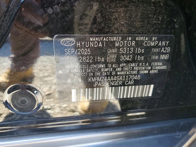 Продажа на аукционе авто 2025 Hyundai Ioniq 6, vin: KMHM24AA4SA117048, номер лота: 53112376