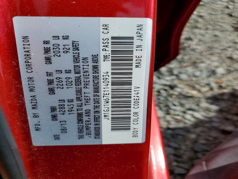 Aukcja sprzedaży 2014 Mazda 6, vin: JM1GJ1W67E1140934, numer aukcji: 52457786