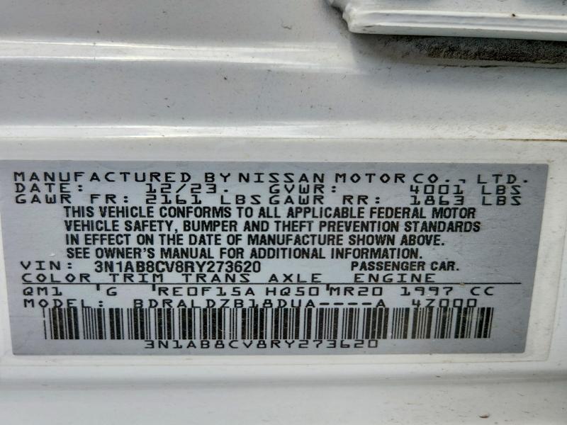 Продаж на аукціоні авто 2024 Nissan Sentra, vin: 3N1AB8CV8RY273620, номер лоту: 52608526