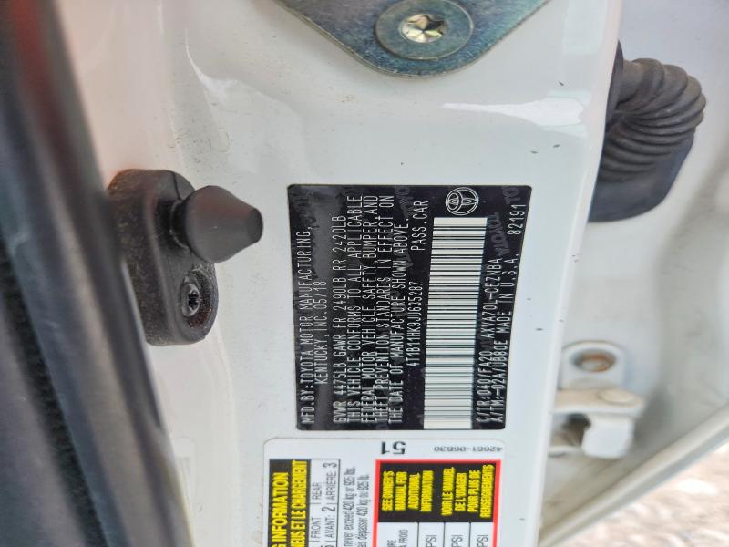 Продаж на аукціоні авто 2018 Toyota Camry, vin: 4T1B11HK9JU635287, номер лоту: 54133146