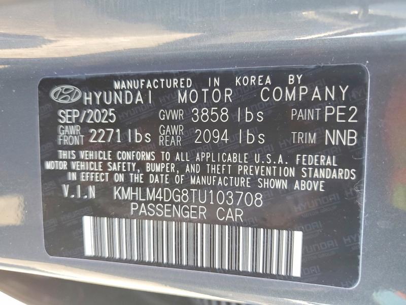 Продаж на аукціоні авто 2026 Hyundai Elantra, vin: KMHLM4DG8TU103708, номер лоту: 51403586