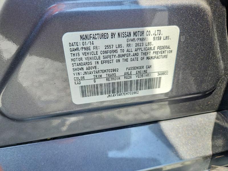 Продажа на аукционе авто 2014 Infiniti Q50 Hybrid, vin: JN1AV7AR7EM702962, номер лота: 53155026