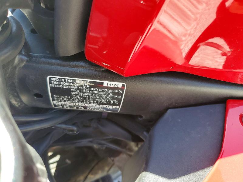 Aukcja sprzedaży 2025 Honda Cbr650, vin: MLHRH1559S5100014, numer aukcji: 53276816