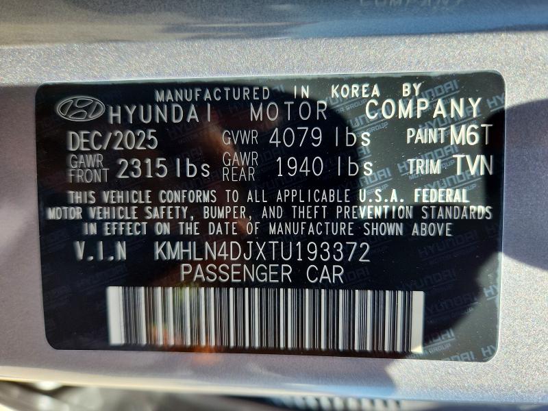 2026 Hyundai Elantra მანქანა იყიდება აუქციონზე, vin: KMHLN4DJXTU193372, აუქციონის ნომერი: 53178576