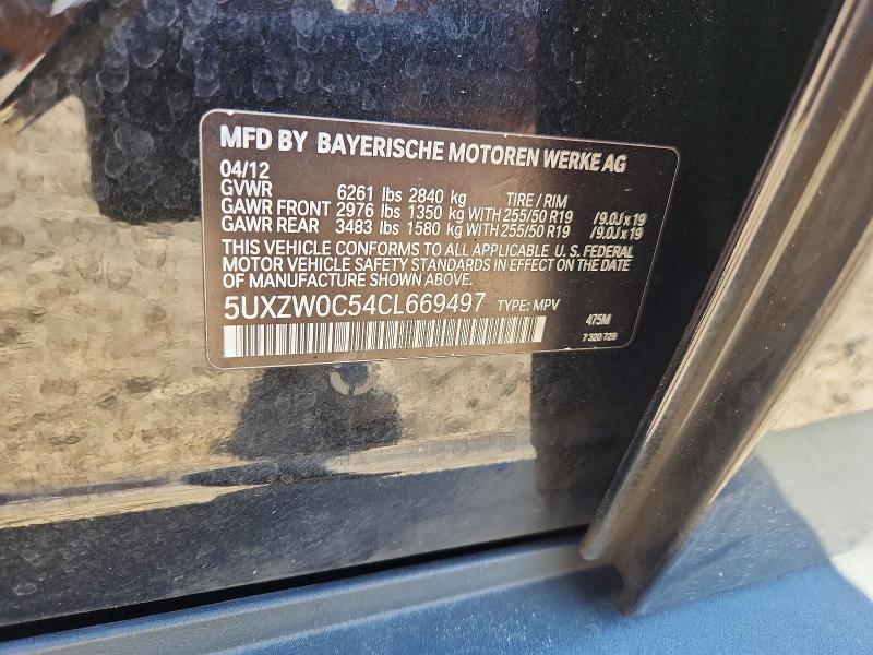 Aukcja sprzedaży 2012 Bmw X5, vin: 5UXZW0C54CL669497, numer aukcji: 52042056