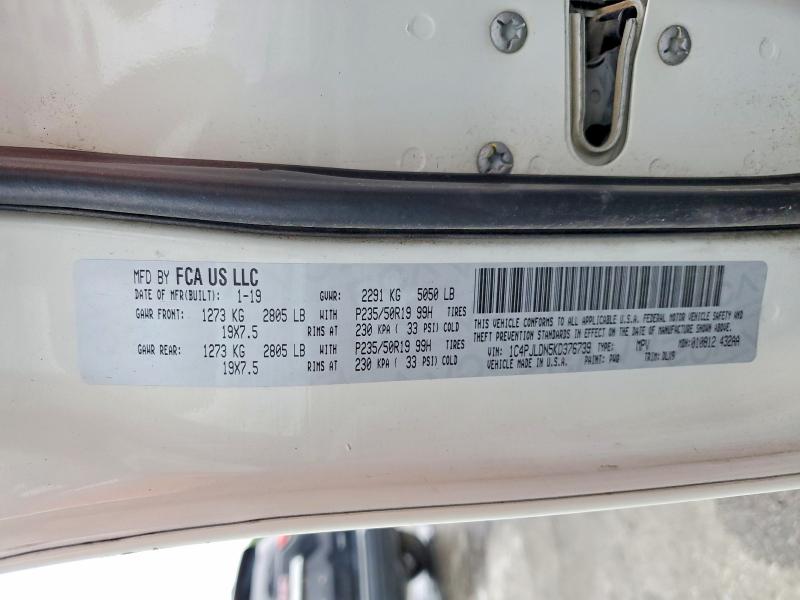 Aukcja sprzedaży 2019 Jeep Cherokee, vin: 1C4PJLDN5KD376739, numer aukcji: 54513526