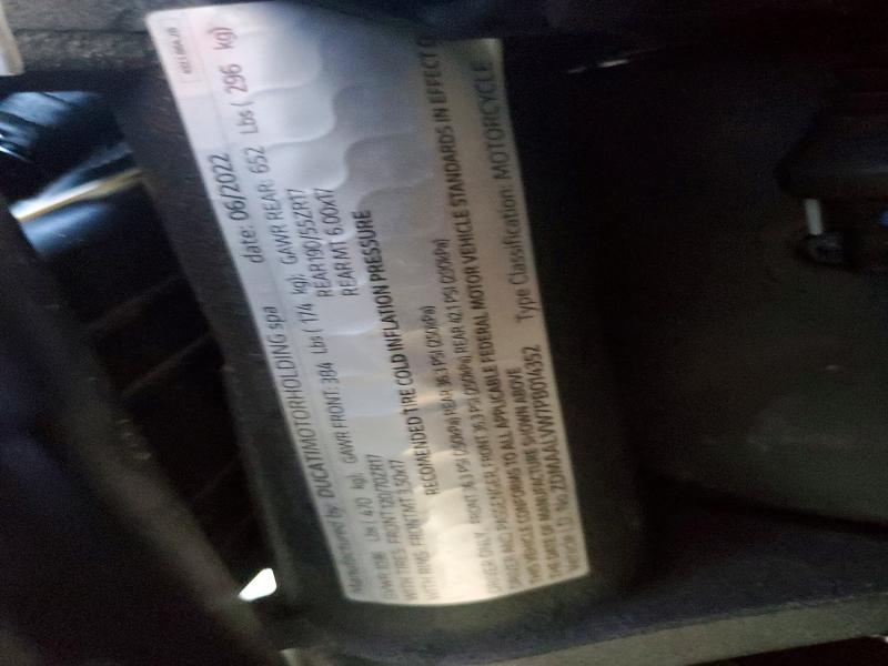 55150756 :رقم المزاد ، ZDMAALVW7PB014352 vin ، 2023 Ducati Multistrada مزاد بيع