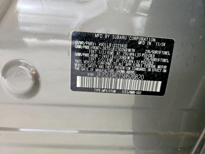 Продажа на аукционе авто 2025 Subaru Forester, vin: JF2SLDHC1SH520820, номер лота: 52247906