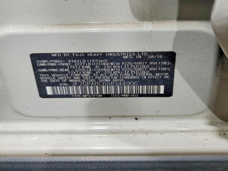 Продажа на аукционе авто 2016 Subaru Crosstrek, vin: JF2GPABC6G8344906, номер лота: 53217266