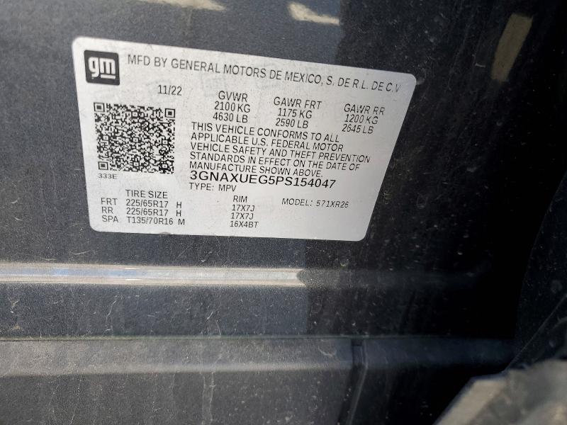 Продажа на аукционе авто 2023 Chevrolet Equinox, vin: 3GNAXUEG5PS154047, номер лота: 54007456