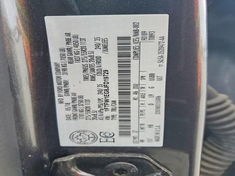 Продажа на аукционе авто 2018 Ford F150, vin: 1FTFW1EG8JFD19729, номер лота: 52731056