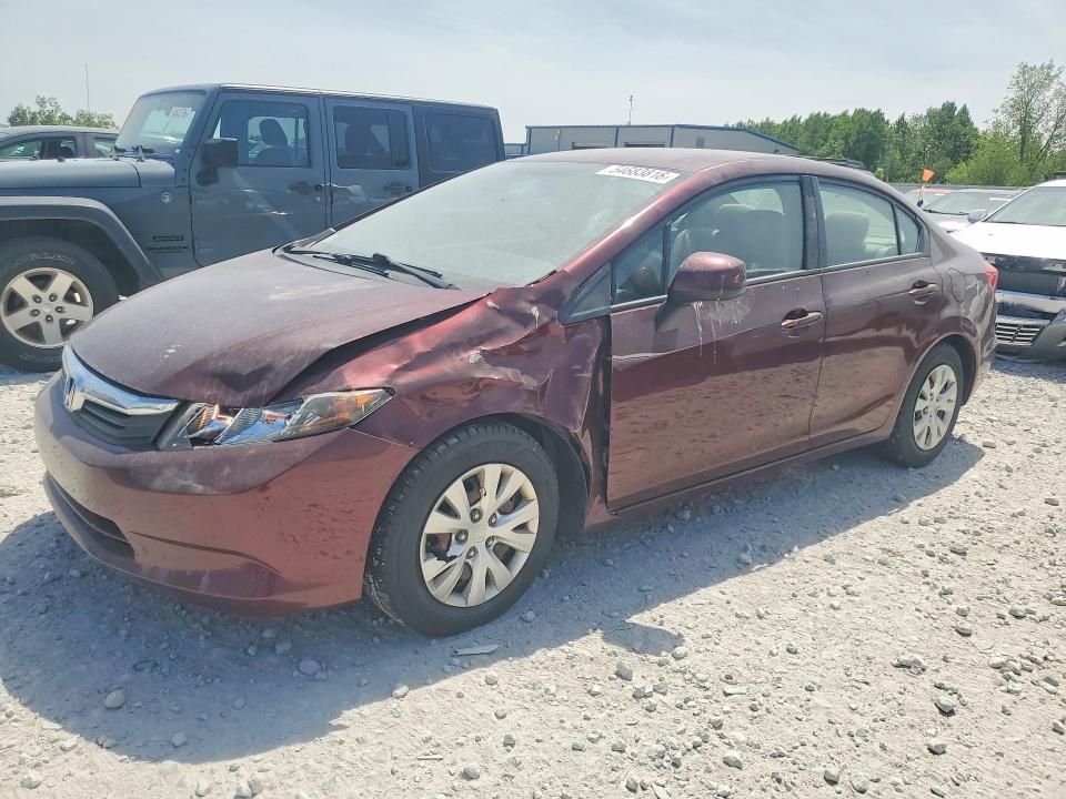 54683816 :رقم المزاد ، 19XFB2F52CE092565 vin ، 2012 Honda Civic مزاد بيع