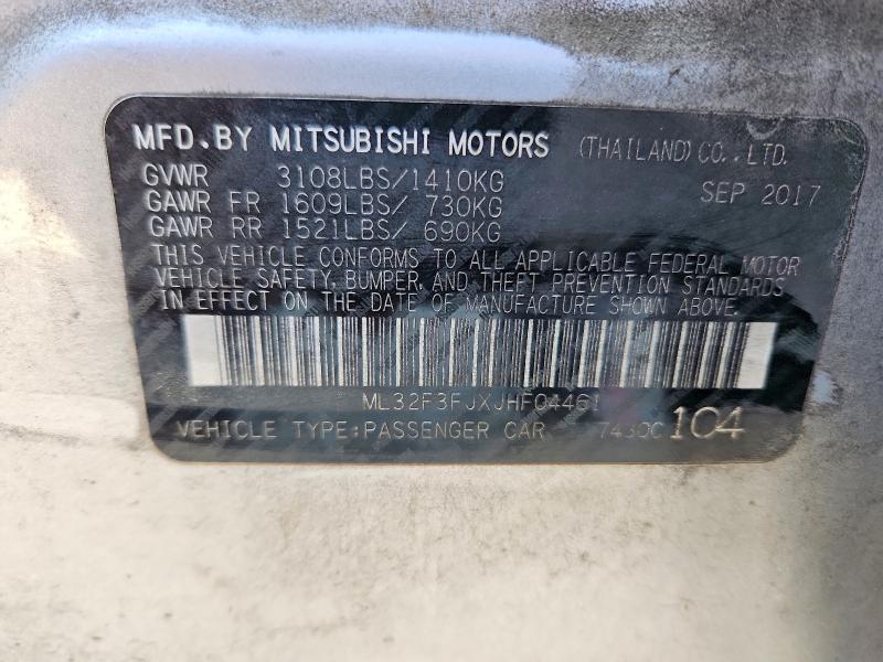 Продажа на аукционе авто 2018 Mitsubishi Mirage, vin: ML32F3FJXJHF04461, номер лота: 52258636