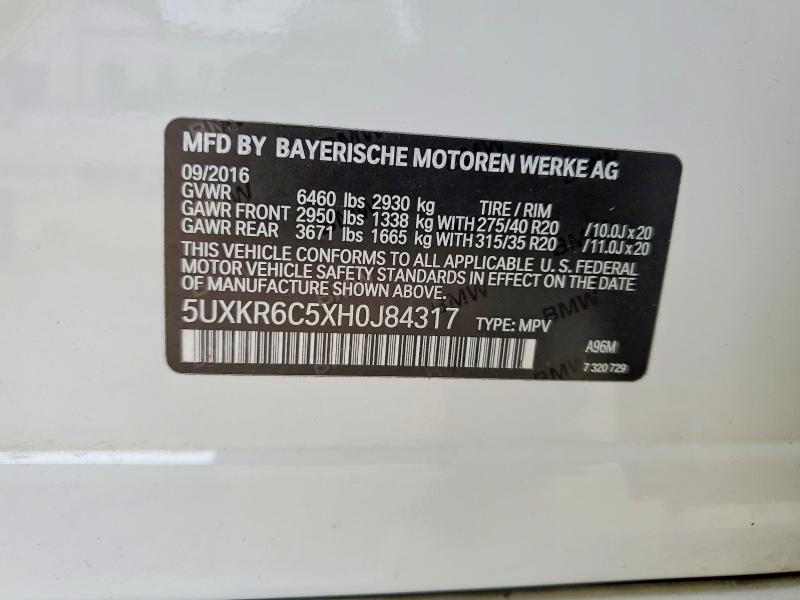 Продажа на аукционе авто 2017 Bmw X5, vin: 5UXKR6C5XH0J84317, номер лота: 52136026