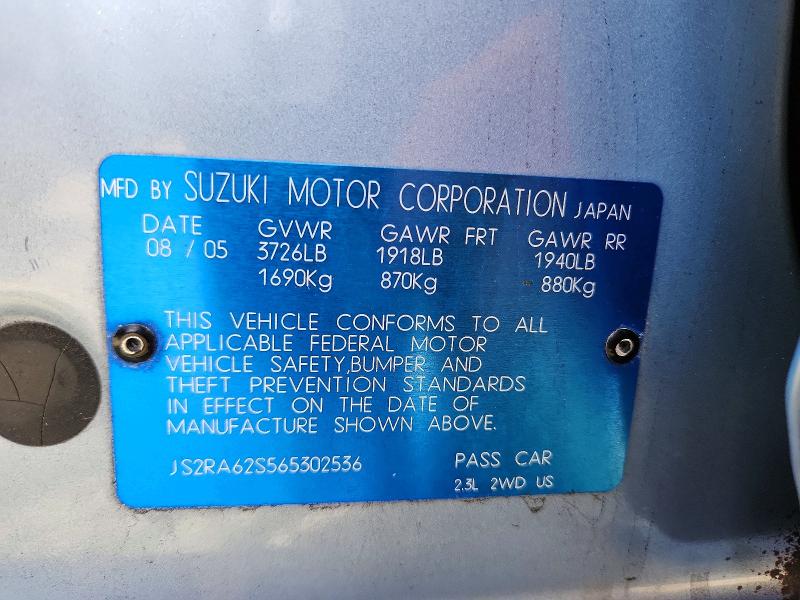 Продаж на аукціоні авто 2006 Suzuki Aerio, vin: JS2RA62S565302536, номер лоту: 53752326