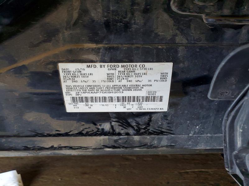 2016 Ford Edge მანქანა იყიდება აუქციონზე, vin: 2FMPK4AP7GBB82053, აუქციონის ნომერი: 53446796