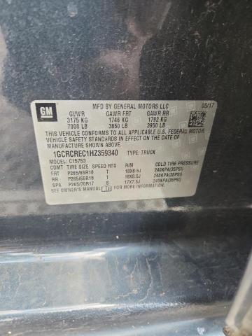 Aukcja sprzedaży 2017 Chevrolet Silverado, vin: 1GCRCREC1HZ359340, numer aukcji: 54265286