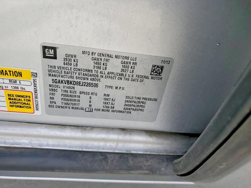 Продаж на аукціоні авто 2014 Buick Enclave, vin: 5GAKVBKD8EJ226506, номер лоту: 53328576