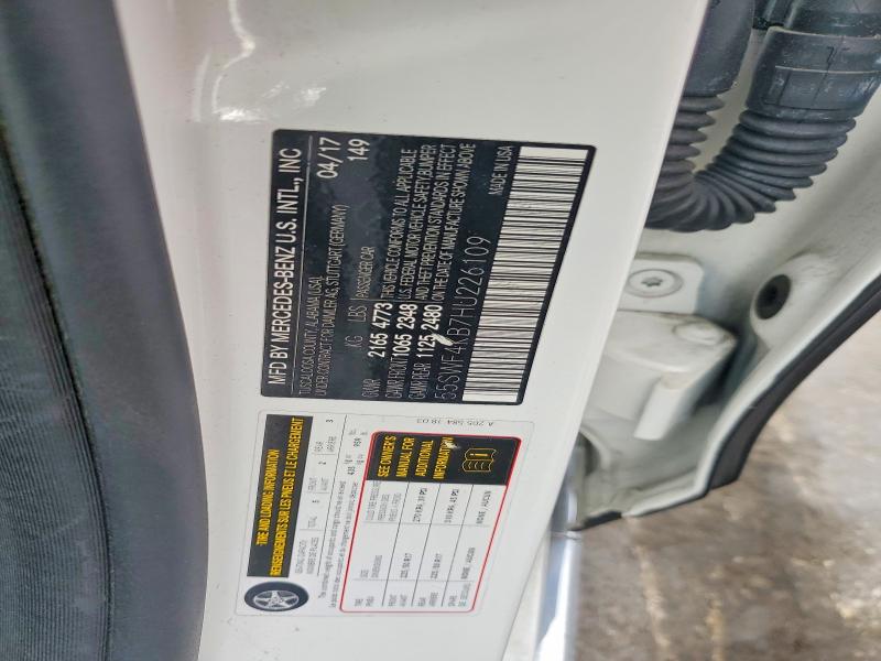 Продаж на аукціоні авто 2017 Mercedes-benz C, vin: 55SWF4KB7HU226109, номер лоту: 52653276