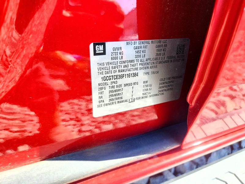 Aukcja sprzedaży 2015 Chevrolet Colorado, vin: 1GCGTCE36F1161384, numer aukcji: 54478066