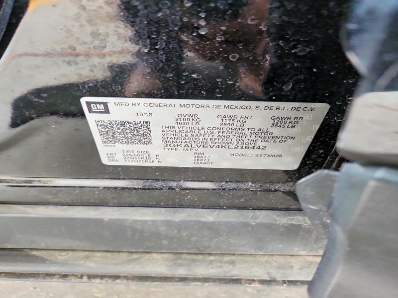 2019 Gmc Terrain მანქანა იყიდება აუქციონზე, vin: 3GKALVEV4KL216442, აუქციონის ნომერი: 53908406