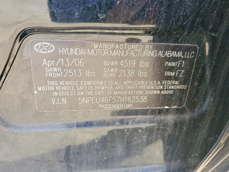 Продажа на аукционе авто 2007 Hyundai Sonata, vin: 5NPEU46F57H162538, номер лота: 52946306