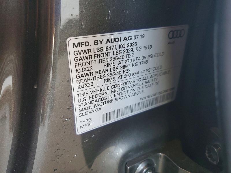 Aukcja sprzedaży 2020 Audi Q8, vin: WA1BVAF15LD001085, numer aukcji: 52689546