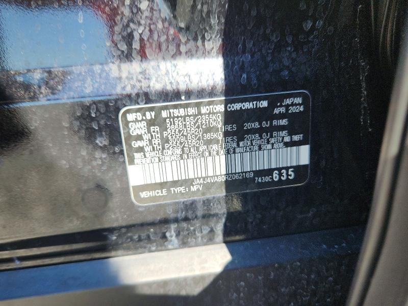 54035976 :رقم المزاد ، JA4J4VA80RZ062169 vin ، 2024 Mitsubishi Outlander مزاد بيع