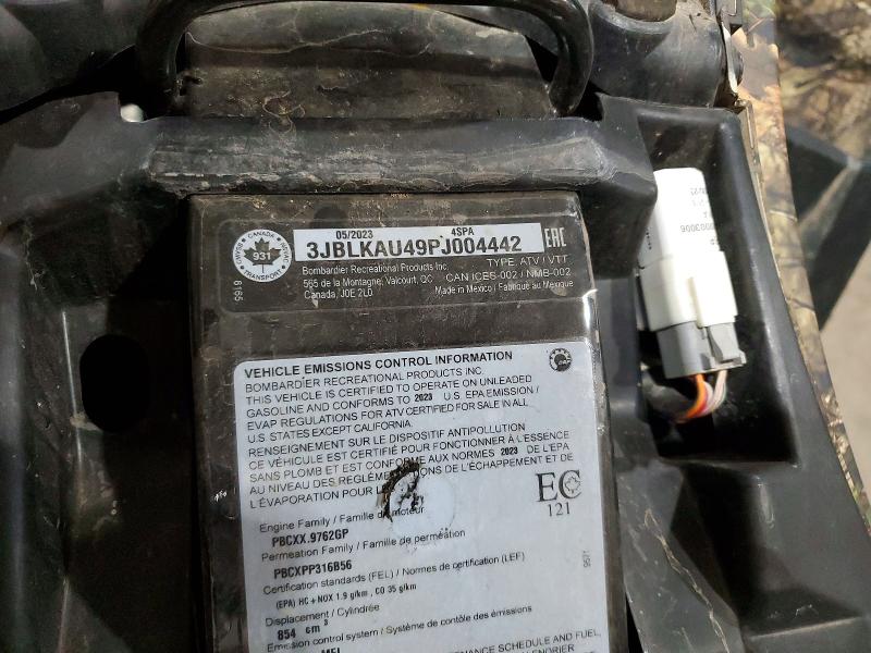 51462006 :رقم المزاد ، 3JBLKAU49PJ004442 vin ، 2023 Can-am Outlander مزاد بيع