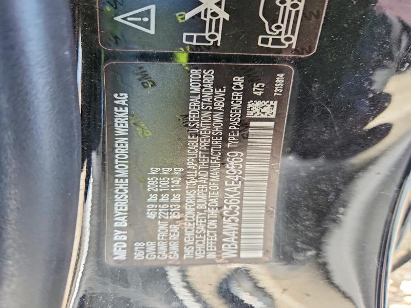 51869946 :رقم المزاد ، WBA4W5C56KAE49569 vin ، 2019 Bmw 430xi مزاد بيع