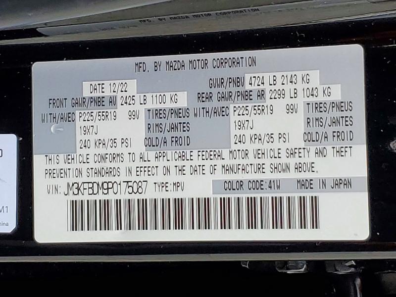 Aukcja sprzedaży 2023 Mazda Cx-5, vin: JM3KFBDM9P0175087, numer aukcji: 52024816