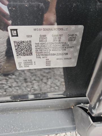 54683076 :رقم المزاد ، 1GYKNERS8KZ251739 vin ، 2019 Cadillac Xt5 مزاد بيع