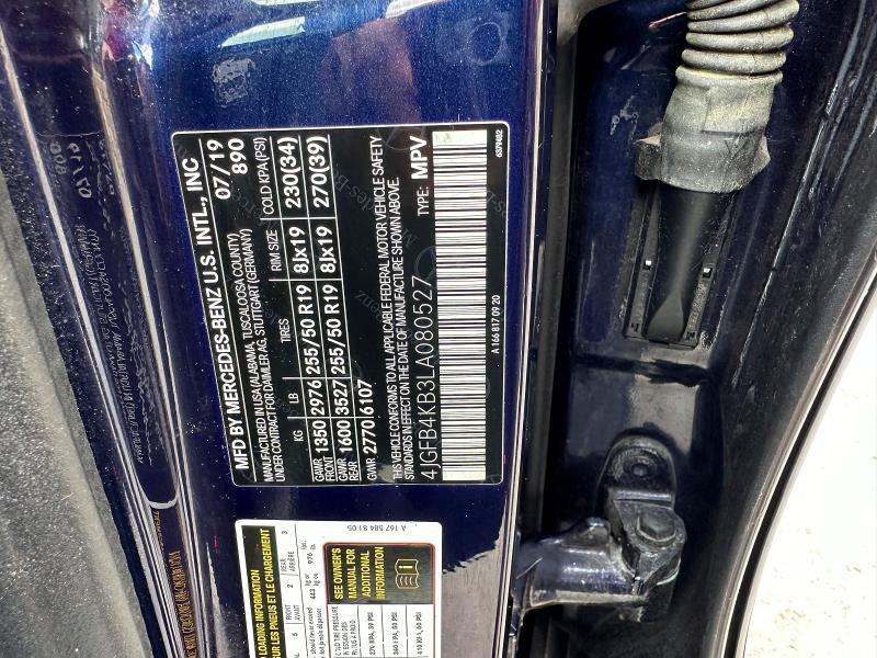 Aukcja sprzedaży 2020 Mercedes-benz Gle, vin: 4JGFB4KB3LA080527, numer aukcji: 51915436