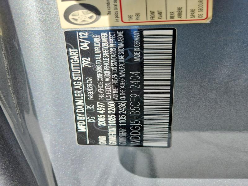 Aukcja sprzedaży 2012 Mercedes-benz C, vin: WDDGJ5HB5CF912404, numer aukcji: 53929626