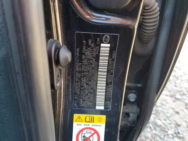 Aukcja sprzedaży 2016 Lexus Es, vin: 58ABK1GG0GU024785, numer aukcji: 46783366