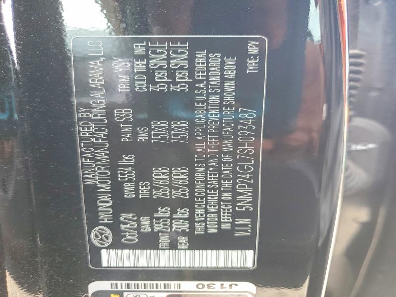54252706 :رقم المزاد ، 5NMP24GL7SH093487 vin ، 2025 Hyundai Santa Fe مزاد بيع