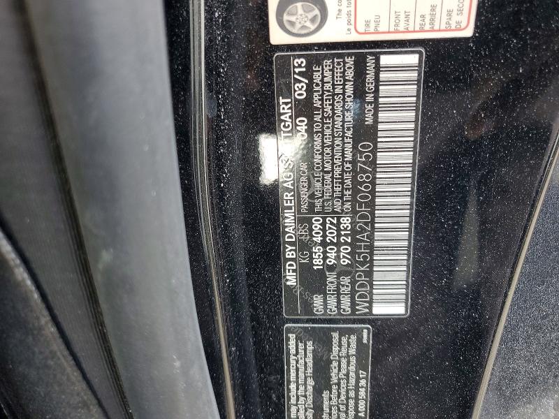 53893666 :رقم المزاد ، WDDPK5HA2DF068750 vin ، 2013 Mercedes-benz Slk مزاد بيع
