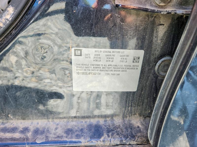 52987466 :رقم المزاد ، 1G11B5SL4FF302134 vin ، 2015 Chevrolet Malibu مزاد بيع